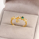 Sweet and Dainty Colourful Zircon Rings Gift Idea