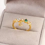 Sweet and Dainty Colourful Zircon Rings Gift Idea