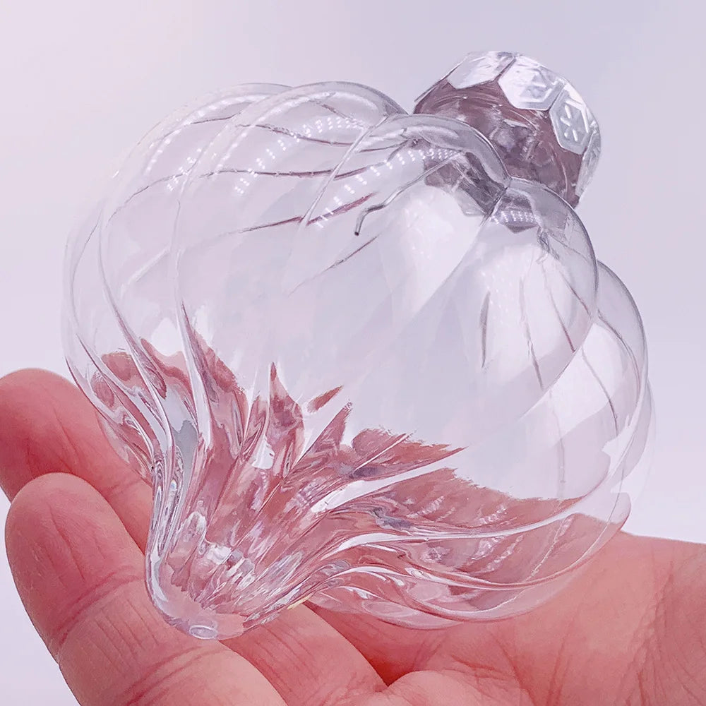 Six Shatterproof Transparent Christmas Decoration Bauble Ball Ornaments 80mm