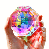 Large Crystal Octagonal Sun Catcher Rainbow Prism 7.5cm
