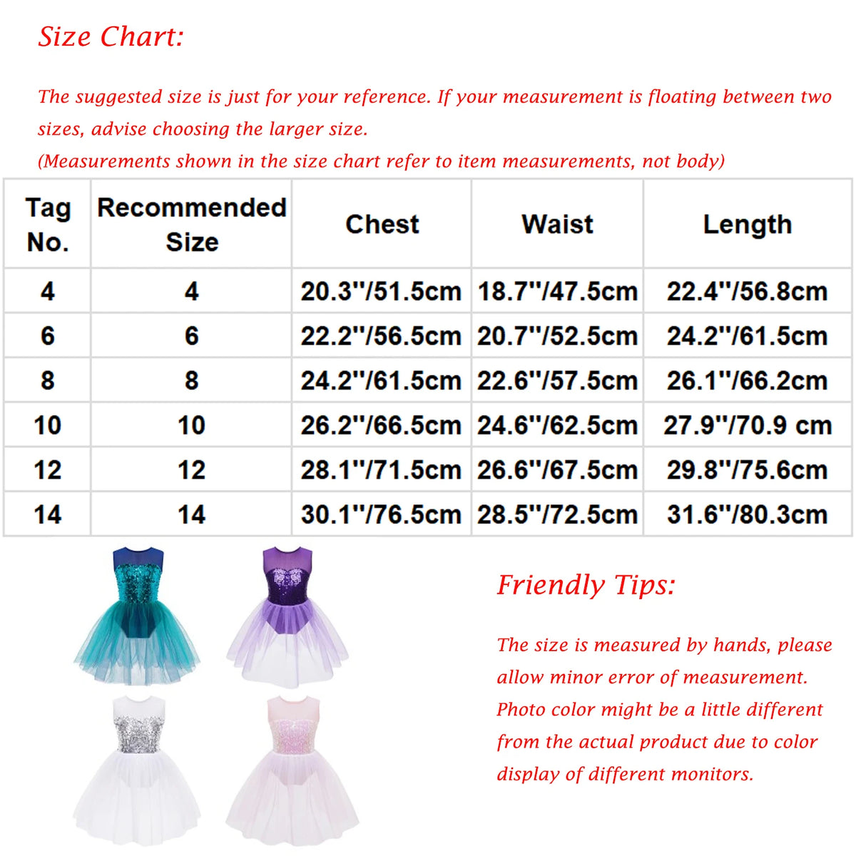 Girls Ballet Gymnastics Figure Ice Skating Sequin Leotard Tutu Dress Performance Dancewear