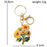 Sunflowers Keychain Key Charms Gift Idea