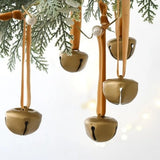 6PCS Iron Christmas Bell Pendant Crisp Sound Pinecone Bell Wind Chimes