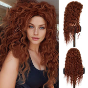 Long Curly Wig Water Wave Thick Fluffy Hair Cosplay Wigs 28 Inch