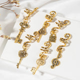 6pcs/set Gold Hair Braid Rings Dreadlock Beads Cuff Clips