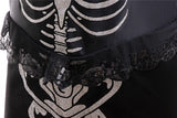 Halloween Mermaid Skeleton Costume Sets Gothic Girls Black Dress