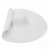 Nantucket Summer Oversized Wide Brim Foldable Straw Sun Hats