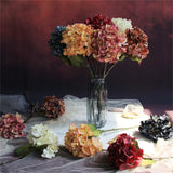 One Bundle Autumn Silk Hydrangea Home Decorative Bridal Bouquet Artificial Flowers