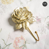 Handpainted Resin Flowers Hooks Rose Lotus Peach Blossom Hydrangea plus more