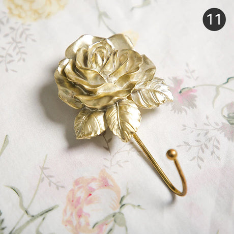 Handpainted Resin Flowers Hooks Rose Lotus Peach Blossom Hydrangea plus more