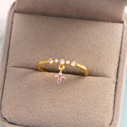Sweet and Dainty Colourful Zircon Rings Gift Idea