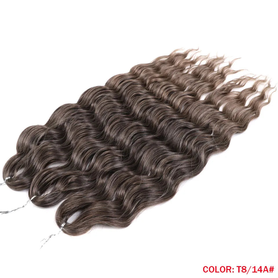 Ombre Rainbow 24 Inch Synthetic Hair Wave Braiding Hair Extensions