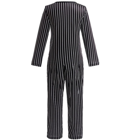 Children's Halloween Cosplay Nightmare Before Christmas Costumes Kids Girls Sally Dress Boys Skeleton Jack Clothing Set