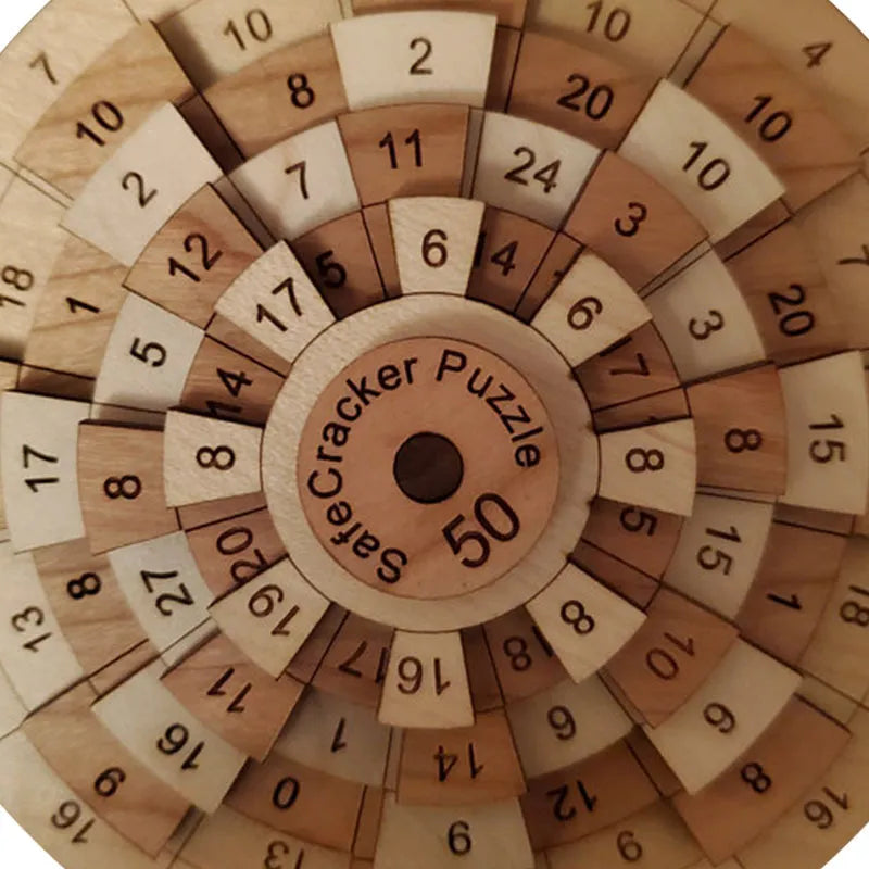 Safecracker Puzzle Numbers Wooden Puzzles Game for Adults Kids