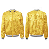 Kids Girls Sequinned Dance Bomber Jackets
