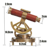 Antique Style Brass Navigational Compass Bubble Level Spyglass Desk Decor Nautical Home Decoration
