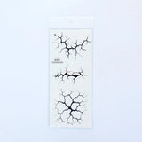 Black Lightning Line 2 Sheets Large Temporary Tattoo Stickers Halloween Body Decals Costume Party