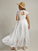 Girls Lace Bohemian Long Photoshoot Dresses