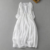 Ramie Cotton Dress Summer Dresses