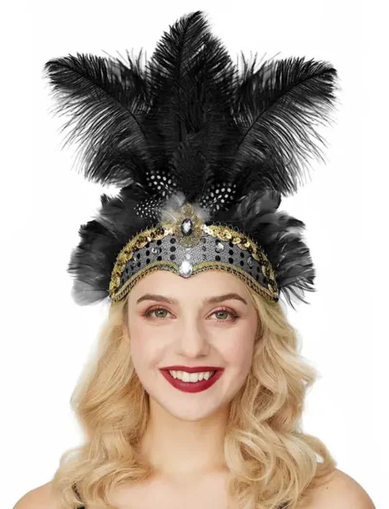 Carnival Feather Headband Mardi Gras Costume