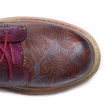 Wanda's Purple Genuine Leather Motorcycle Boots