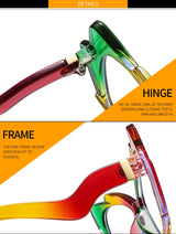 Blue Light Reading Glasses Butterfly Cat Eye Glasses Frame Clear Lens
