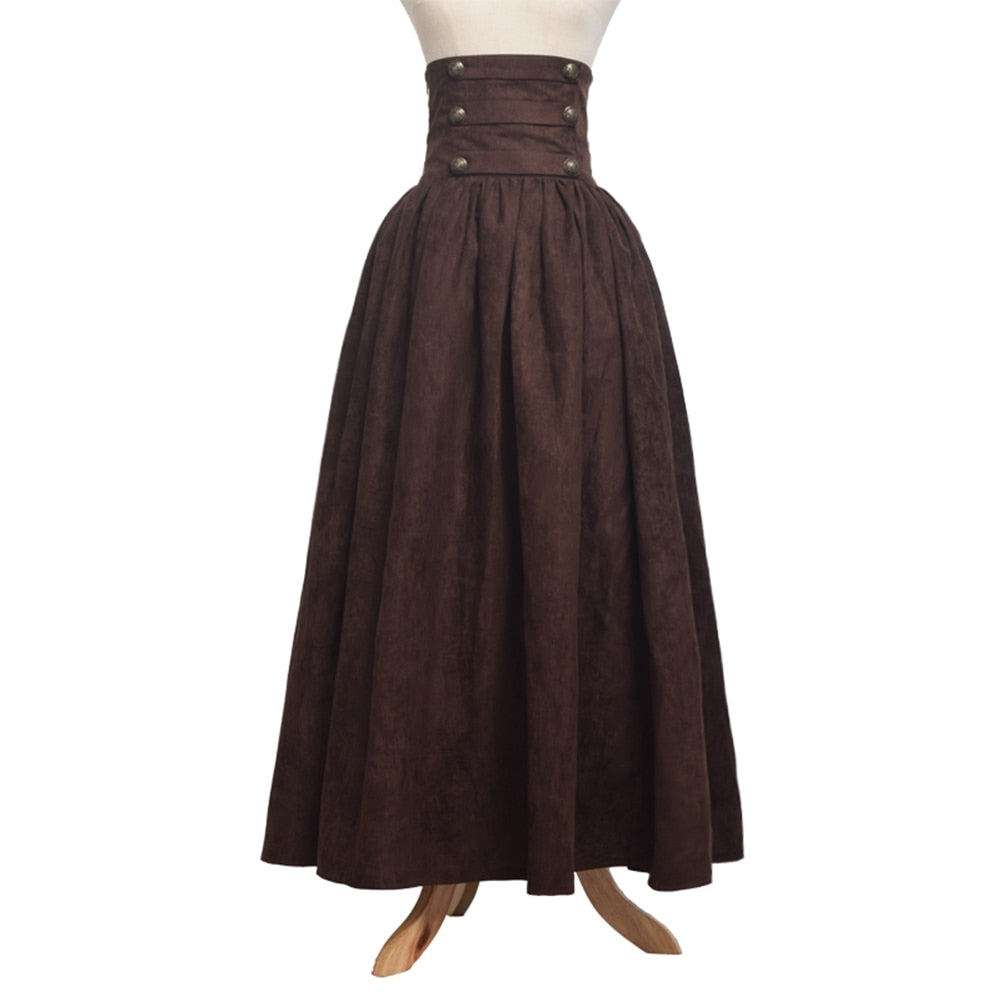 Renaissance Skirt Steampunk Victorian Empire High Waist