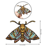 Death Moth Embroidered Patch Iron On DIY Craft