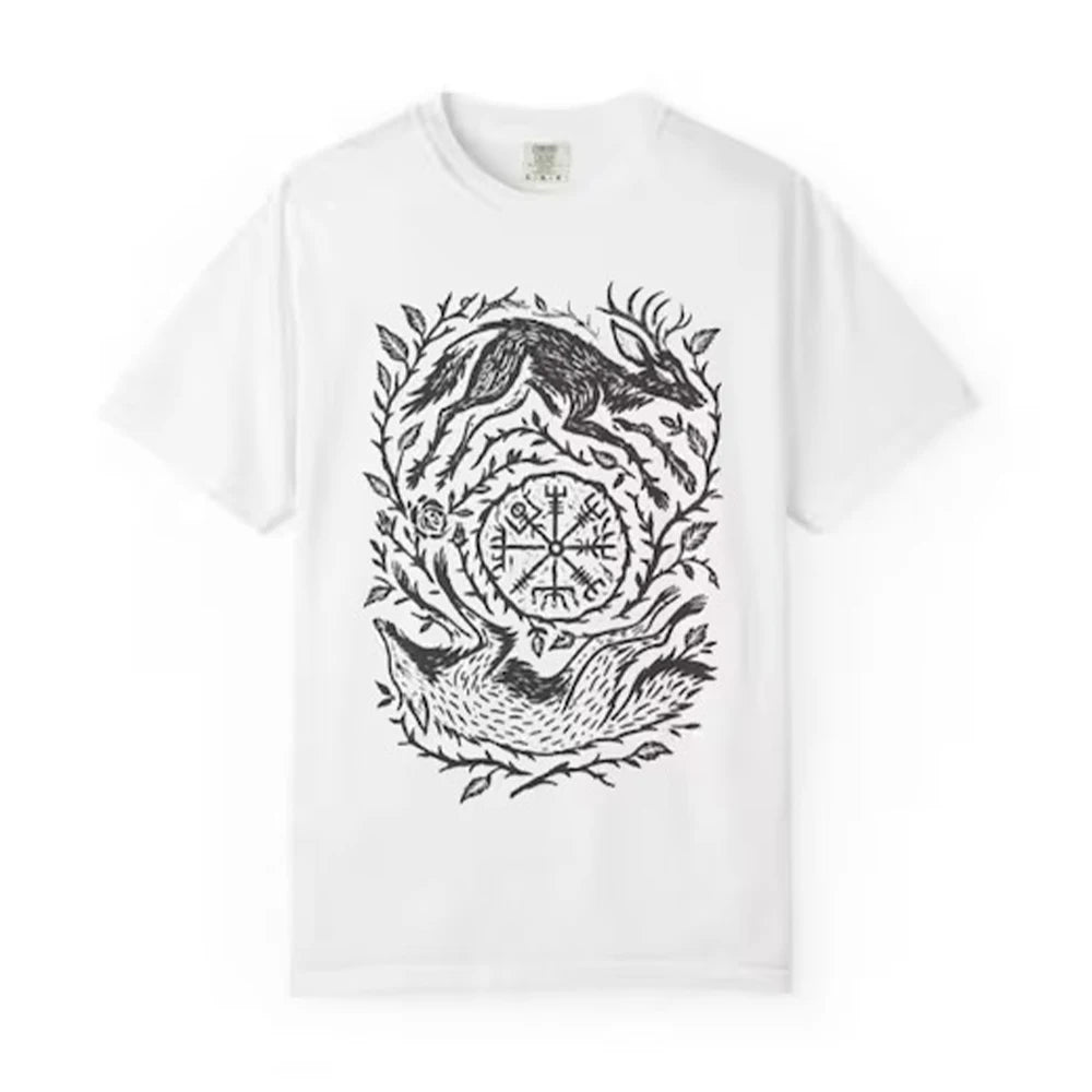 Fox Yin Yang T-Shirt Witchy Forestcore Tee