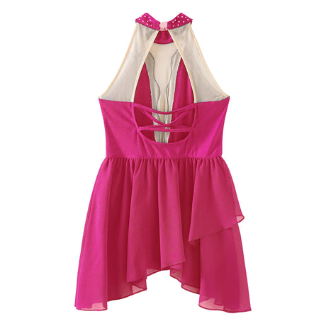 Girls Ballet Leotard Figure Ice Skating Dancewear Stage Costume