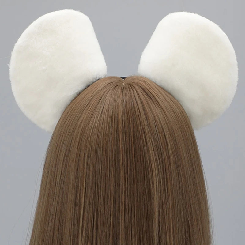 Plush Mouse Ears Headband Tea Party Mouse Costume