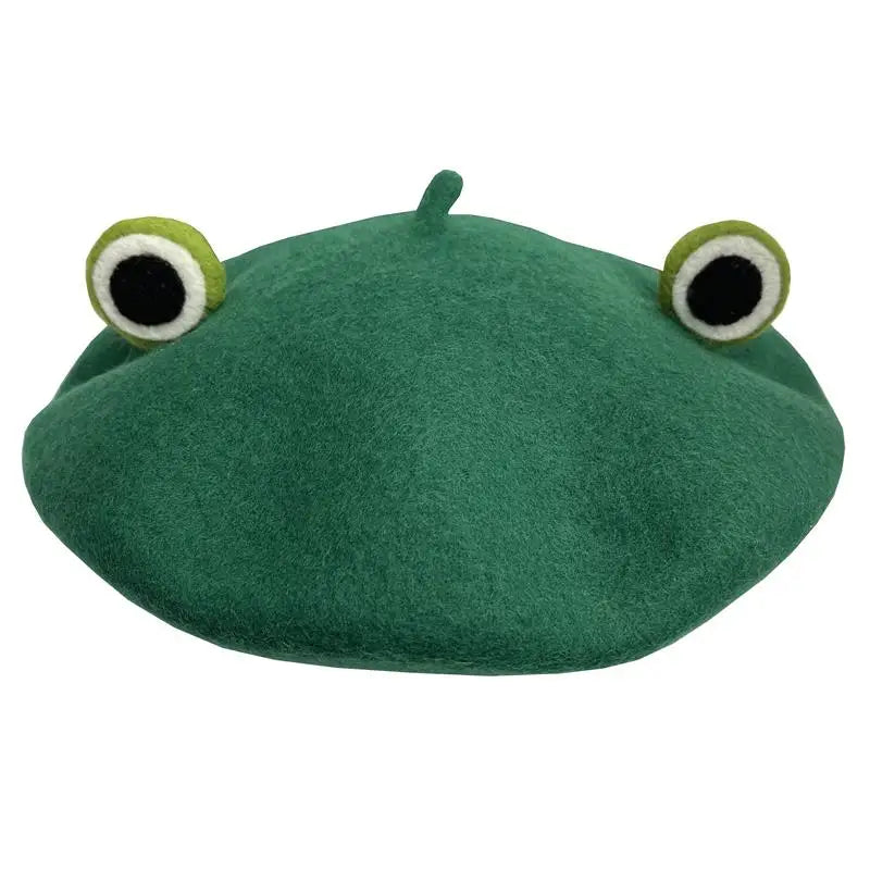 Froggo Wool Beret Green Handmade French Berets