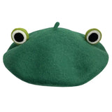 Froggo Wool Beret Green Handmade French Berets