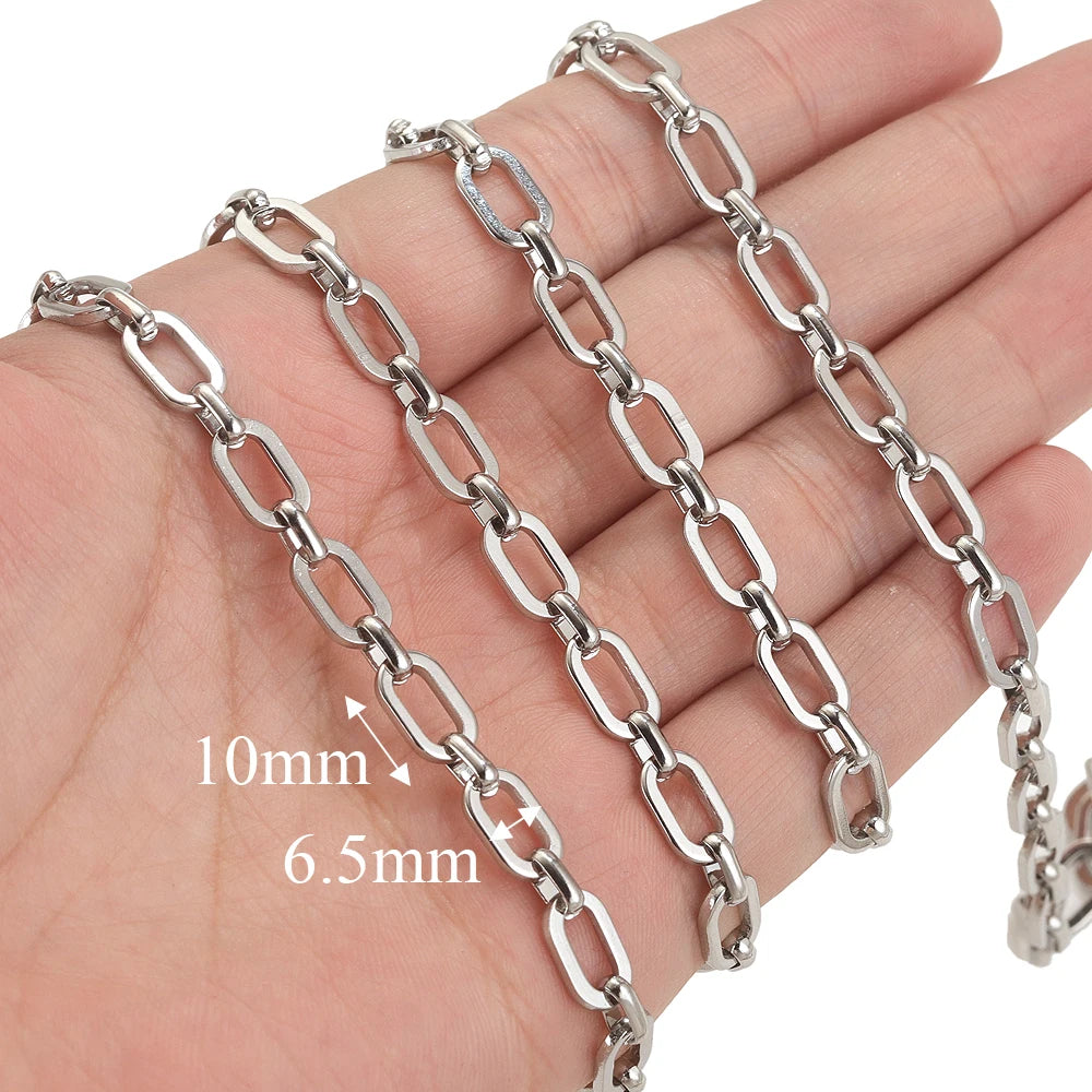 1meter PVD Gold Plated Stainless Steel Thick Large Heavy Chains Necklace Bracelet DIY Jewellery Making Finding