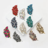 Feather Glass Brooches