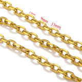1meter PVD Gold Plated Stainless Steel Thick Large Heavy Chains Necklace Bracelet DIY Jewellery Making Finding