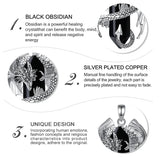 Dragon Treasure Hexagonal Obsidian Crystal Pendant Necklace