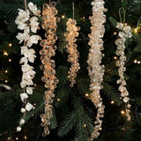 Christmas Icicle Flowers Grapes Glitter Christmas Branches Handmade Acrylic Xmas Tree Ornaments