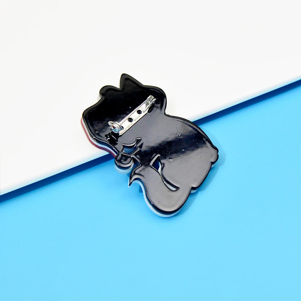 Christmas Kitty Cat Acrylic Brooch