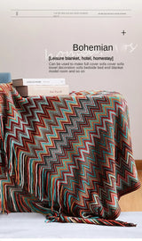 Boho Zig Zag Mexico Baja Blankets
