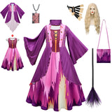Hocus Pocus 2 Costume Girls Sanderson Sisters Children Sarah Witch Dress