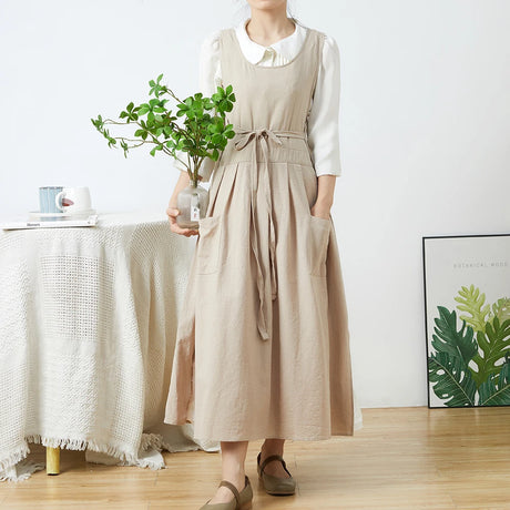 Martha's Washed Cotton Aprons Florist Gardening Coffee Shops Kitchen Pinafore Aprons