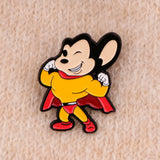2pcs Mighty Mouse Enamel Pins Brooch Lapel Pins Badge