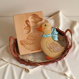 Farm Treats Wooden Cookie Moulds with Animals Patterns, Bird, Goose, Horse, Hedgehog, Flowers
