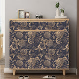 Ink Floral Self Adhesive Wallpaper Black Flower Removable Peel and Stick Wallpaper