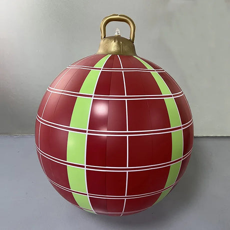 60cm Outdoor Christmas Inflatable Baubles PVC Giant Xmas Balls Decorations Toy Ball