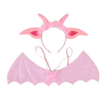 Girls Pink Dragon Halloween Costume with Ears and Tail