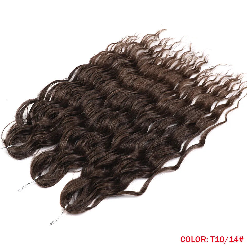 Ombre Rainbow 24 Inch Synthetic Hair Wave Braiding Hair Extensions