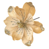 1Pcs 24cm Velvet Artificial Magnolia Christmas Flowers Bouquet Christmas Tree Ornaments Decoration