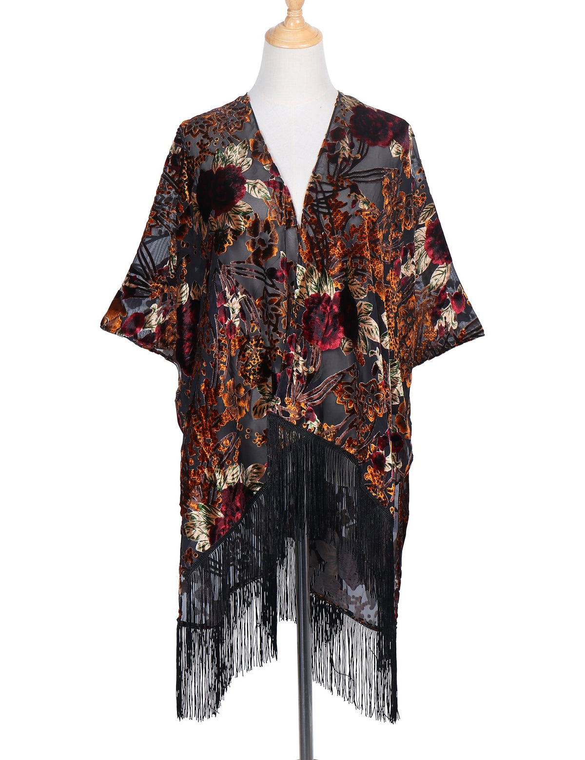 Stevie's Bohemian Long Tassel Velvet Kimonos